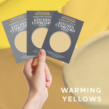 Kitchen Cupboard Paint Samples - Warming Yellows Tester Box