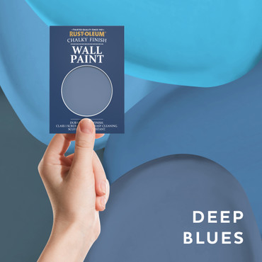 Wall & Ceiling Chalky Finish Paint Samples - Deep Blues Tester Box