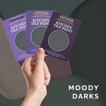 Kitchen Tile Paint Samples - Moody Darks Tester Box