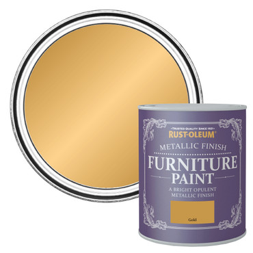 Metallic Finish Furniture Paint - Gold 750ml