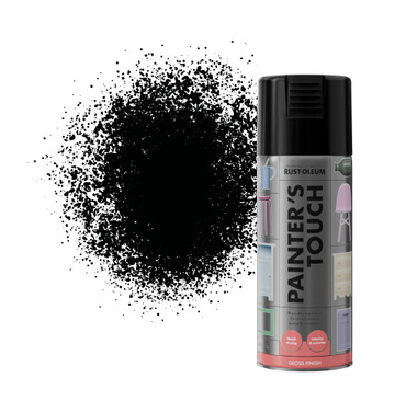 Painter's Touch Spray Paint, Gloss Finish - Black 400ml