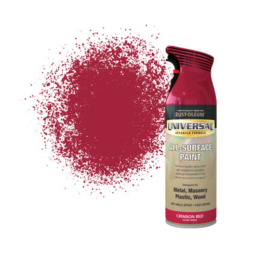 Universal Spray Paint, Gloss Finish - Crimson Red 400ml