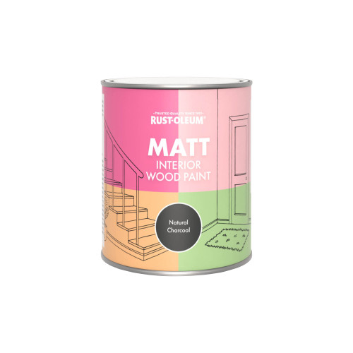 Interior Wood Paint, Matt Finish - Natural Charcoal (Black)