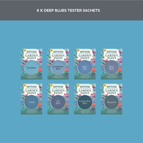 Garden Paint Samples - Deep Blues Tester Box