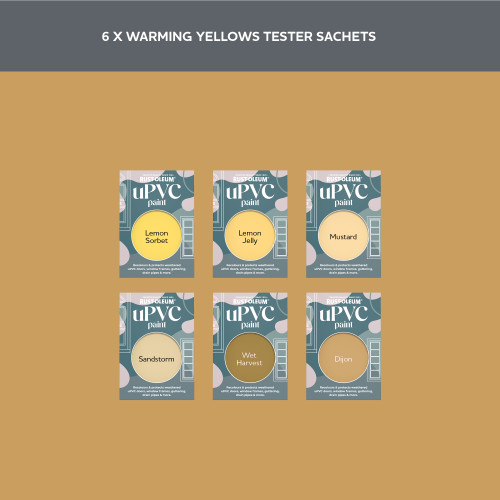 uPVC Paint Samples - Warming Yellows Tester Box