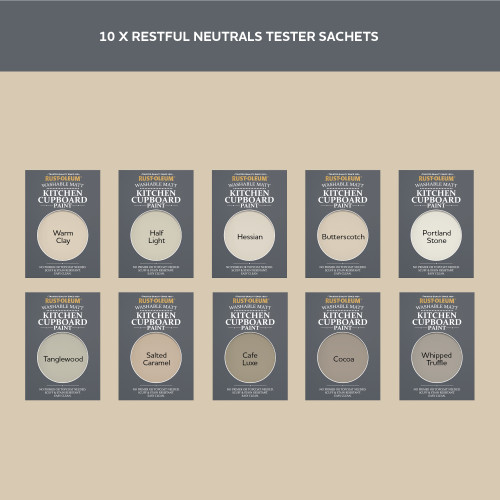 Kitchen Cupboard Paint Samples - Restful Neutrals Tester Box