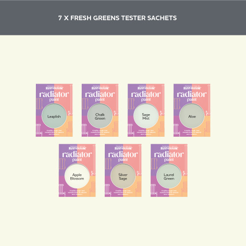Radiator Paint Samples - Fresh Greens Tester Box