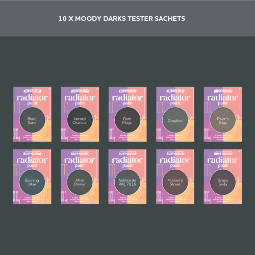 Radiator Paint Samples - Moody Darks Tester Box