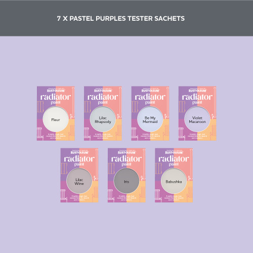Radiator Paint Samples - Pastel Purples Tester Box