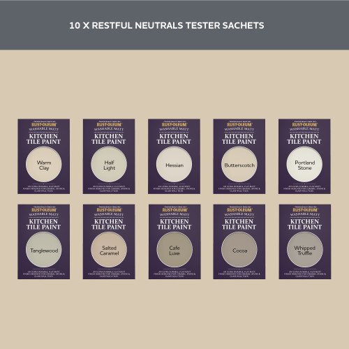 Kitchen Tile Paint Samples - Restful Neutrals Tester Box