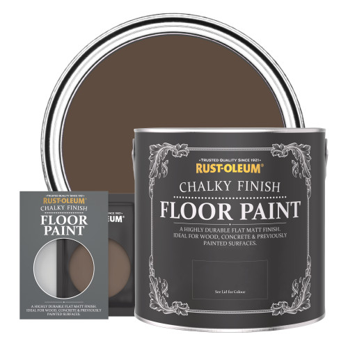 Floor Wood & Concrete Paint, Chalky Finish - Coffee Bean
