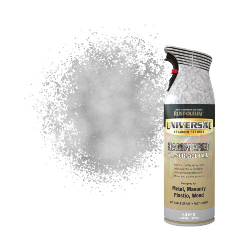 Universal Spray Paint, Hammered - Silver 400ml