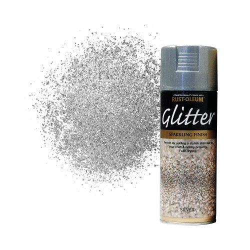 Glitter Spray Paint - Silver 400ml