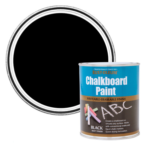 Chalkboard Paint, Matt Finish - Black 750ml