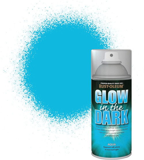 Glow In The Dark Spray Paint - Aqua 400ml