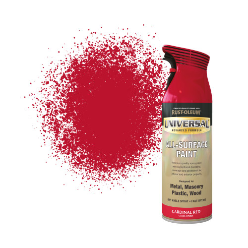 Universal All-Surface Gloss Finish Spray Paint Cardinal Red - 400ml