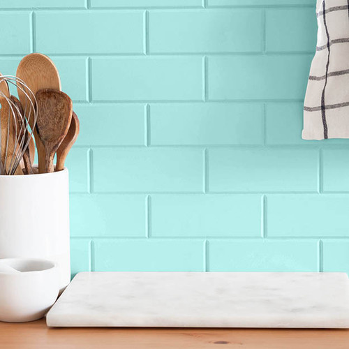 Teal Kitchen Tile Paint Matt Blue Finish
