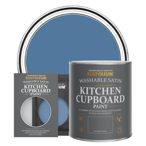 Kitchen Cupboard Paint, Satin Finish - BLUE SILK
