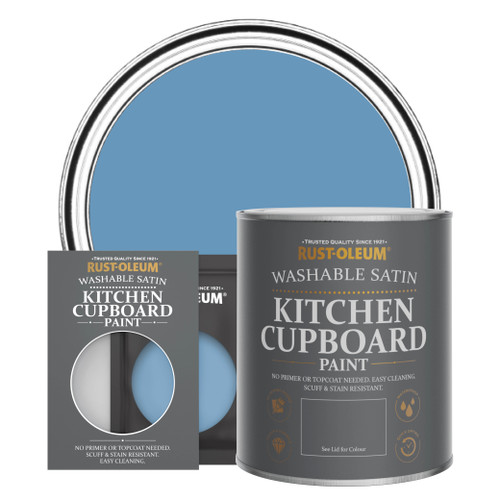 Kitchen Cupboard Paint, Satin Finish - CORNFLOWER BLUE