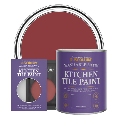 Kitchen Tile Paint, Satin Finish - EMPIRE RED
