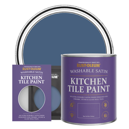 Kitchen Tile Paint, Satin Finish - INK BLUE