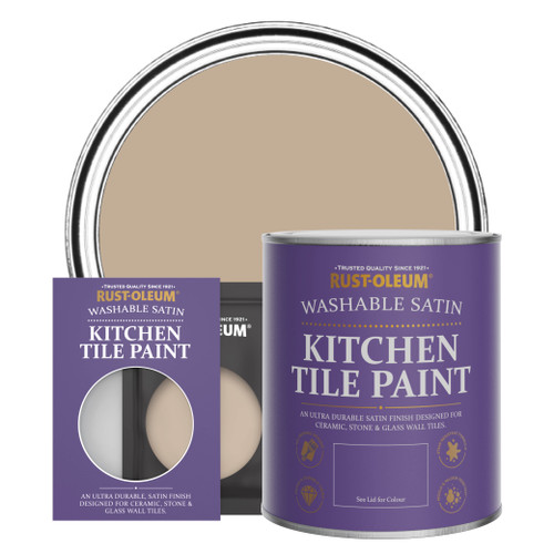 Kitchen Tile Paint, Satin Finish - SALTED CARAMEL