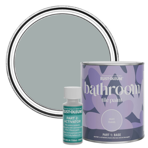 Bathroom Tile Paint, Matt Finish - Mineral Grey 750ml