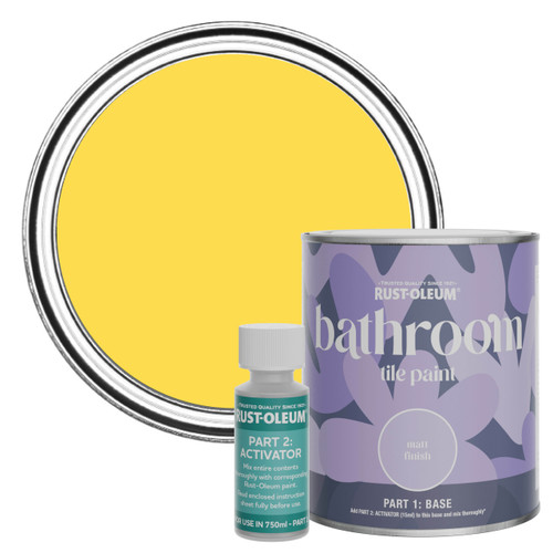 Bathroom Tile Paint, Matt Finish - Lemon Sorbet 750ml