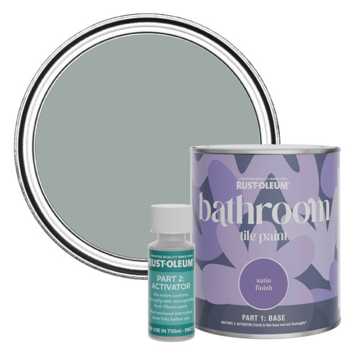 Bathroom Tile Paint, Satin Finish - Pitch Grey 750ml
