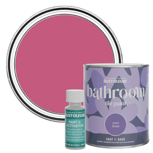 Bathroom Tile Paint, Satin Finish - Raspberry Ripple 750ml