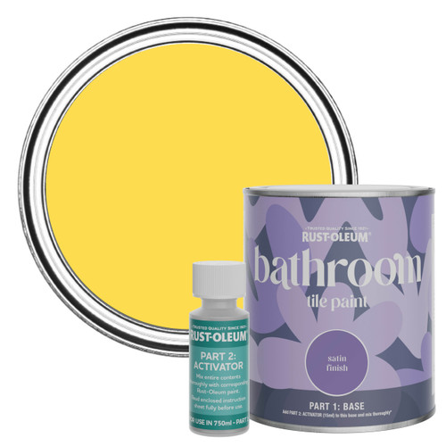 Bathroom Tile Paint, Satin Finish - Lemon Sorbet 750ml