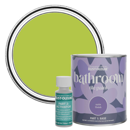 Bathroom Tile Paint, Satin Finish - Key Lime 750ml
