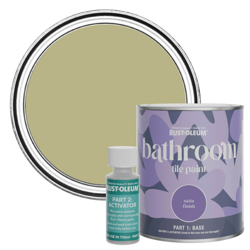 Bathroom Tile Paint, Satin Finish - Sage Green 750ml