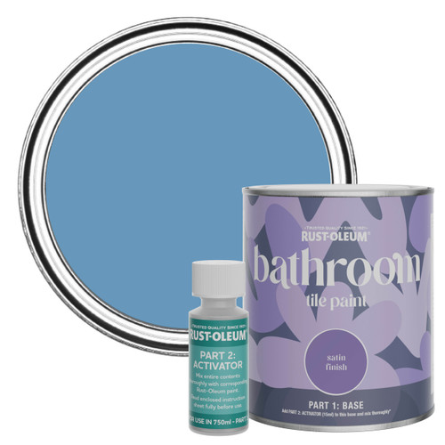Bathroom Tile Paint, Satin Finish - Cornflower Blue 750ml