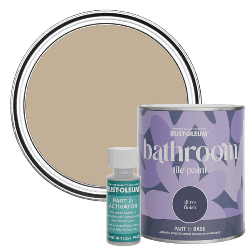 Bathroom Tile Paint, Gloss Finish - Salted Caramel 750ml