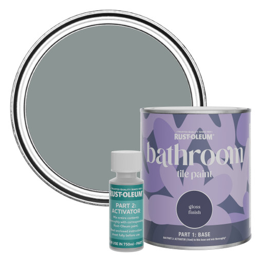 Bathroom Tile Paint, Gloss Finish - Slate 750ml