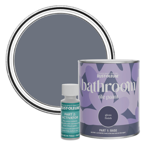 Bathroom Tile Paint, Gloss Finish - Marine Grey 750ml