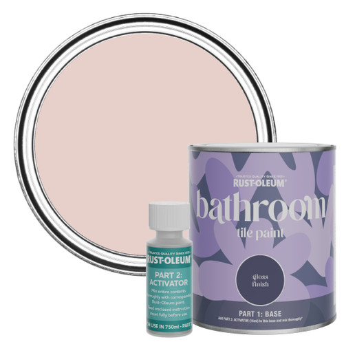 Bathroom Tile Paint, Gloss Finish - Pink Champagne 750ml