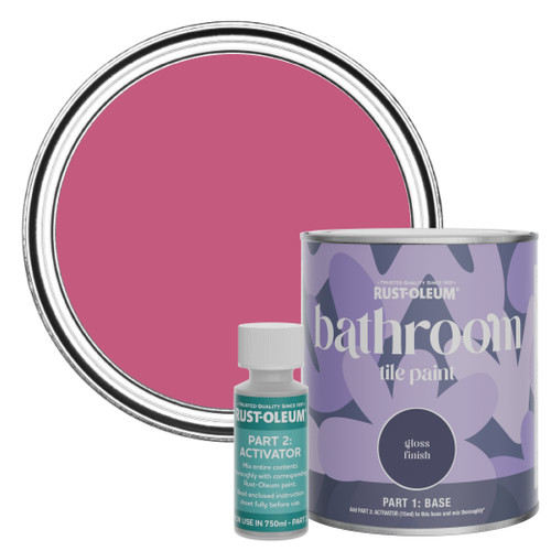 Bathroom Tile Paint, Gloss Finish - Raspberry Ripple 750ml