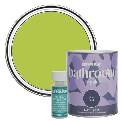 Bathroom Tile Paint, Gloss Finish - Key Lime 750ml