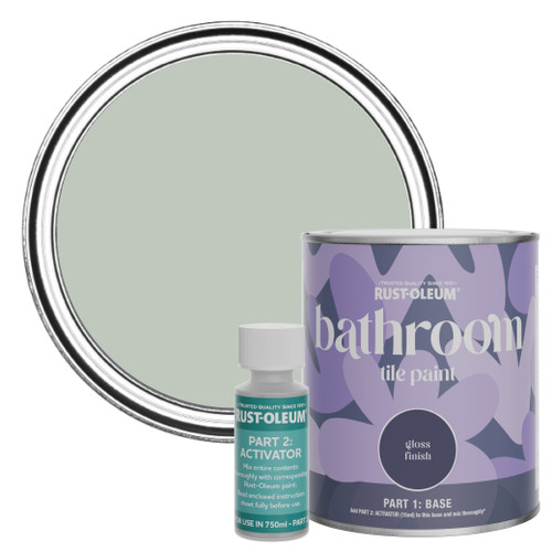 Bathroom Tile Paint, Gloss Finish - Chalk Green 750ml