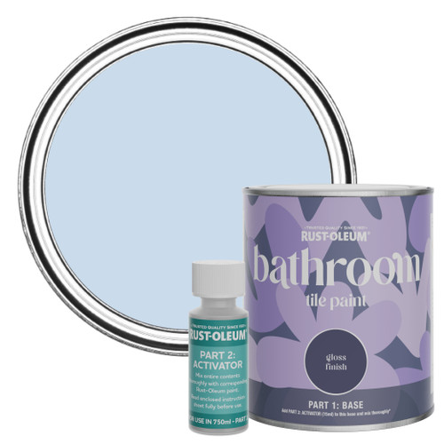 Bathroom Tile Paint, Gloss Finish - Blue Sky 750ml
