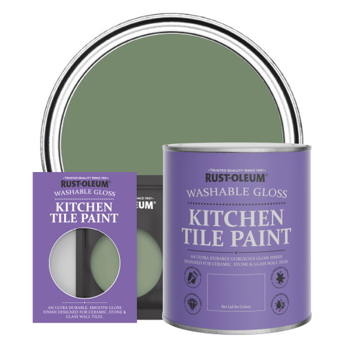 Kitchen Tile Paint, Gloss Finish - ALL GREEN