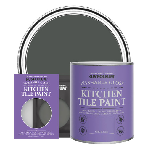 Kitchen Tile Paint, Gloss Finish - GRAPHITE