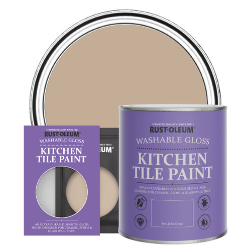 Kitchen Tile Paint, Gloss Finish - SALTED CARAMEL