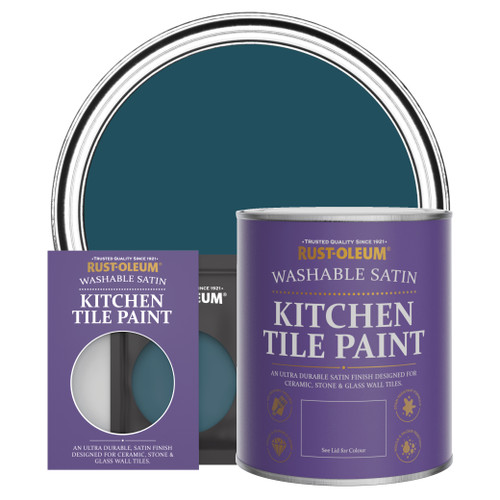 Kitchen Tile Paint, Satin Finish - Commodore Blue