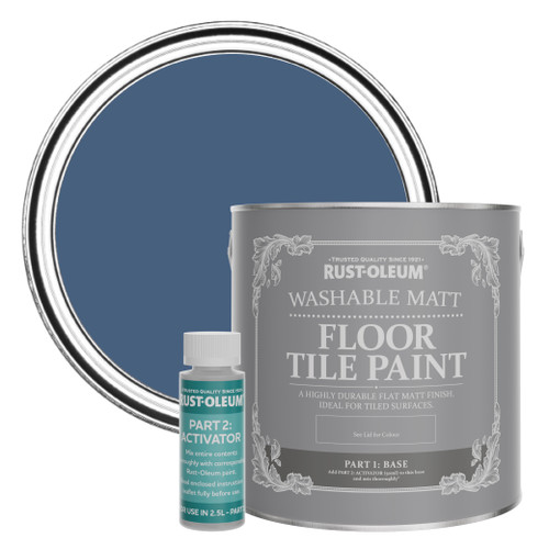 Floor Tile Paint, Matt Finish - Ink Blue 2.5L