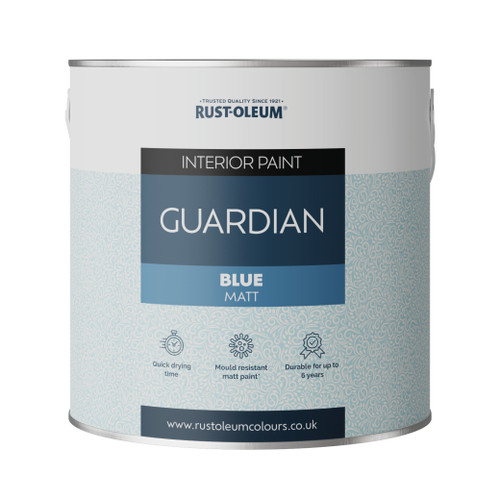 Mould-resistant Blue Wall Paint - Guardian 2.5L