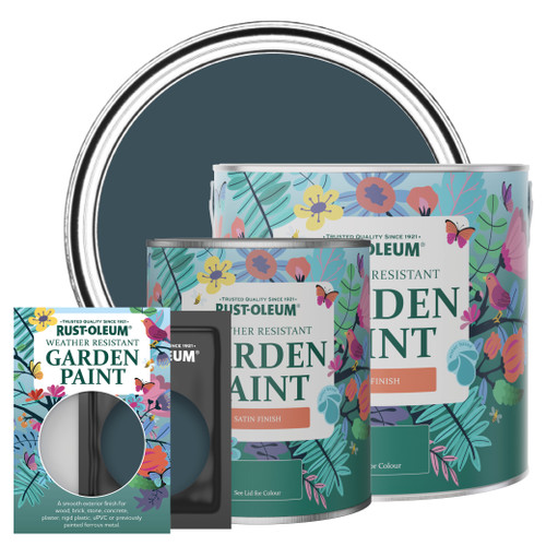 Garden Paint, Satin Finish - EVENING BLUE