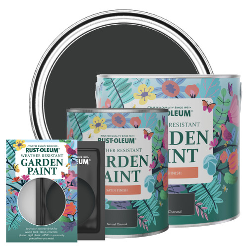 Garden Paint, Satin Finish - NATURAL CHARCOAL (BLACK)